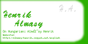 henrik almasy business card